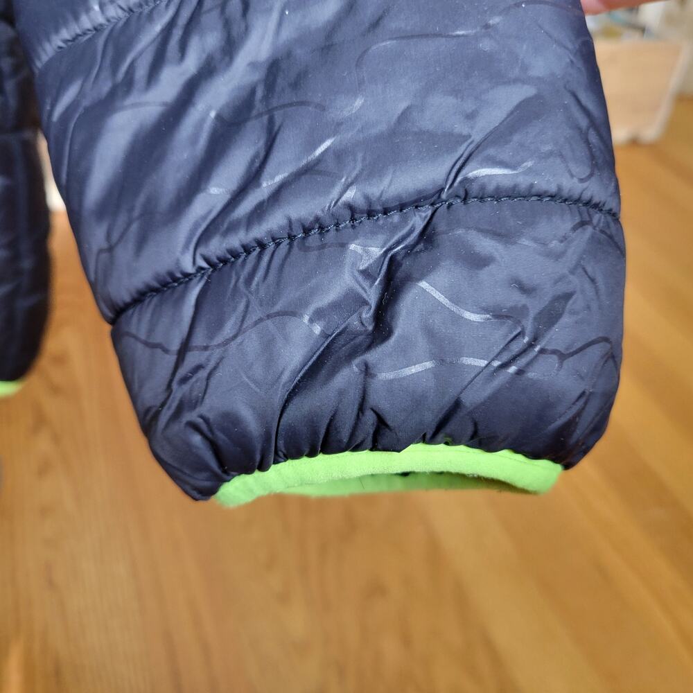 EDDIE BAUER Deer Harbor Reversible Hooded Puffer Jacket Black Kids size S (7/8) - Picture 6 of 13